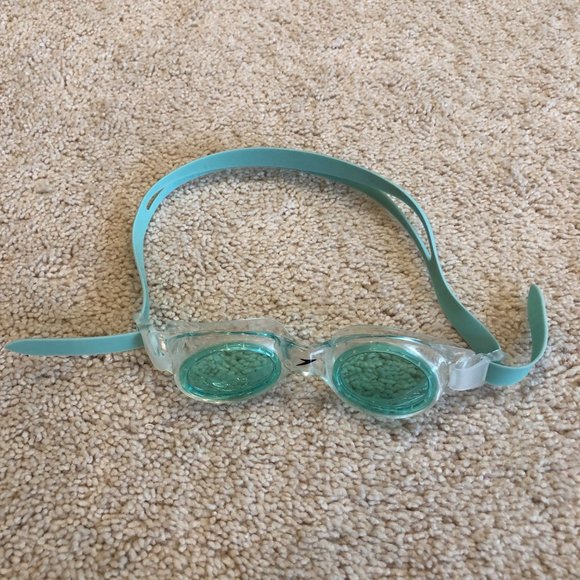 SPEEDO LIGHT GREEN CLEAR SWIM GLASSES/GOGGLES ADJUSTABLE - Picture 8 of 13